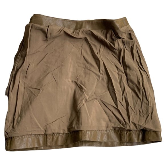 Free People Modern Femme Vegan Suede Mini Skirt Tobacco Size 0 - Picture 7 of 8